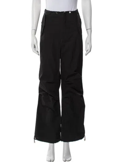 Pre-owned Dion Lee Wide Leg Pants In Black