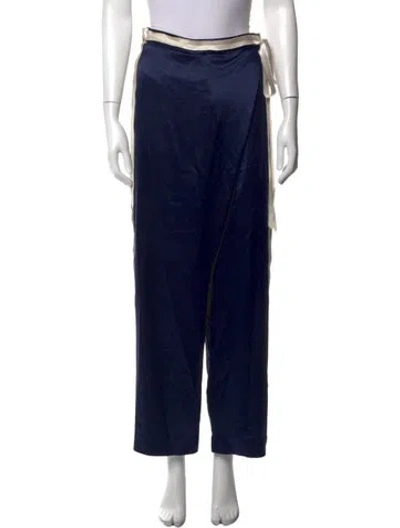 Pre-owned Dion Lee Wide Leg Pants In Blue