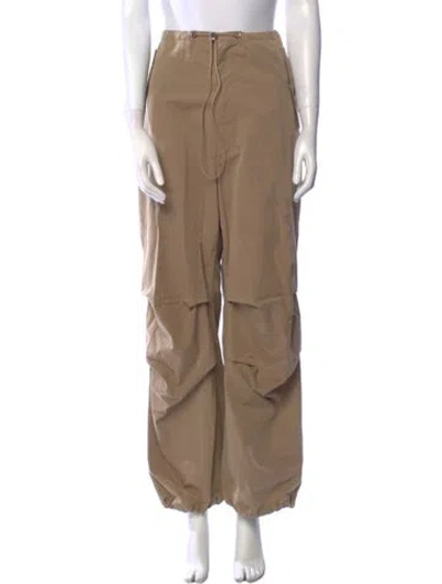 Pre-owned Dion Lee Wide Leg Pants In Brown