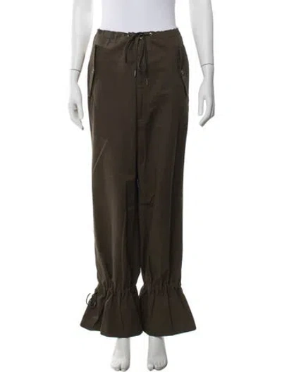 Pre-owned Dion Lee Wide Leg Pants In Brown