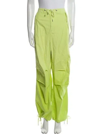 Pre-owned Dion Lee Wide Leg Pants In Green