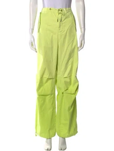 Pre-owned Dion Lee Wide Leg Pants In Green