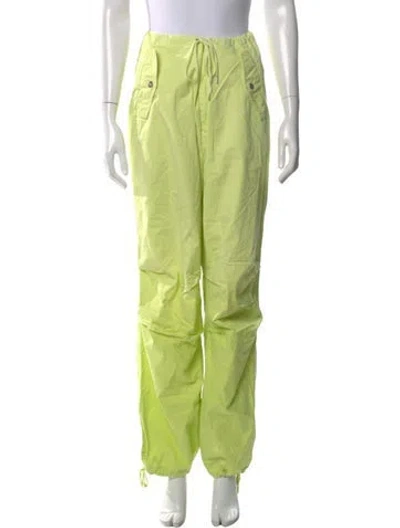Pre-owned Dion Lee Wide Leg Pants In Green