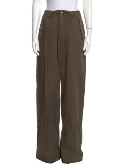 Pre-owned Dion Lee Wide Leg Pants In Green