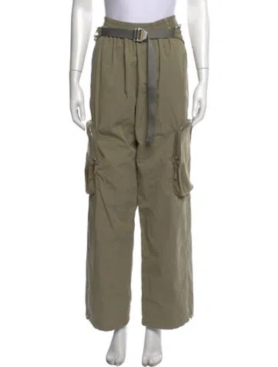 Pre-owned Dion Lee Wide Leg Pants In Green