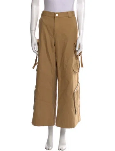 Pre-owned Dion Lee Wide Leg Pants In Neutral