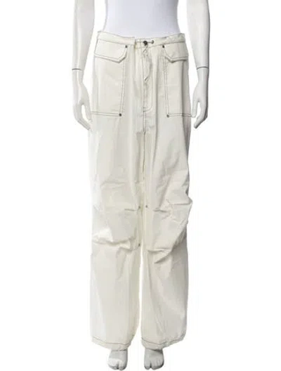 Pre-owned Dion Lee Wide Leg Pants In Neutral