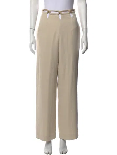 Pre-owned Dion Lee Wide Leg Pants In Neutrals