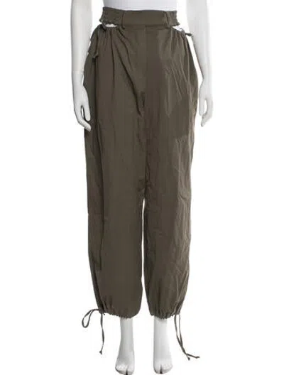 Pre-owned Dion Lee Wide Leg Pants W/ Tags In Green