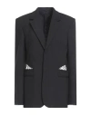 DION LEE DION LEE WOMAN BLAZER BLACK SIZE 4 WOOL