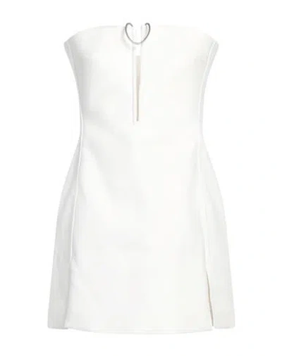 Dion Lee Woman Mini Dress White Size 6 Organic Cotton, Elastane