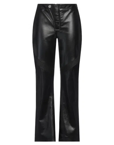 Dion Lee Woman Pants Black Size S Leather, Polyester
