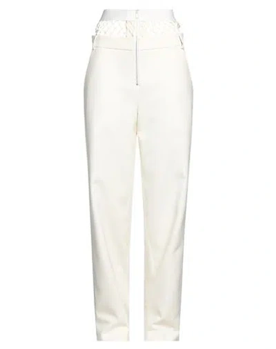 Dion Lee Woman Pants Ivory Size M Polyester, Wool, Elastane, Polyamide In White