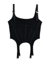 Dion Lee Woman Top Black Size 2 Organic Cotton