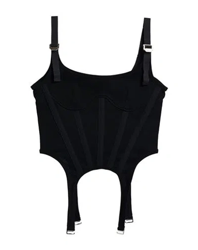 Dion Lee Woman Top Black Size 2 Organic Cotton