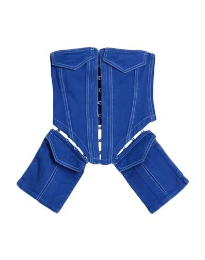 Dion Lee Woman Top Blue Size 4 Cotton
