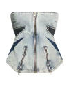 Dion Lee Woman Top Blue Size 6 Cotton In Blue