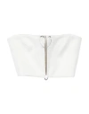 Dion Lee Woman Top Ivory Size 0 Organic Cotton, Elastane In White