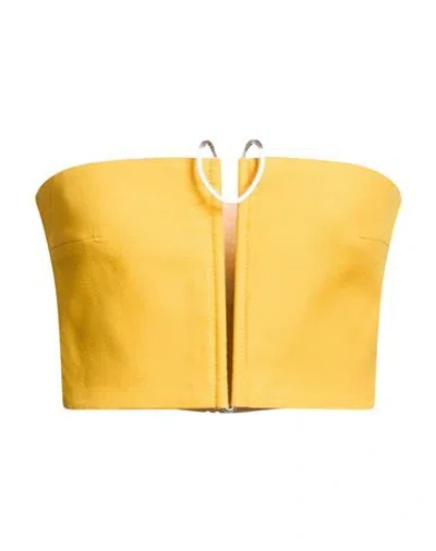 Dion Lee Woman Top Marigold Size 4 Organic Cotton, Elastane In Yellow