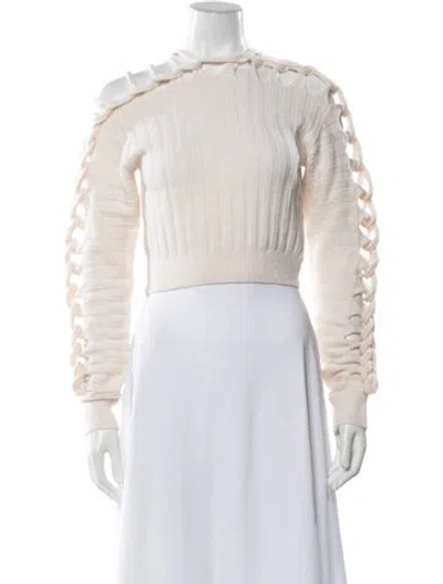 Pre-owned Dion Lee Wool Asymmetrical Sweater W/ Tags In Neutral