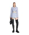 Dion Lee Blue Interlock Skirt In Black
