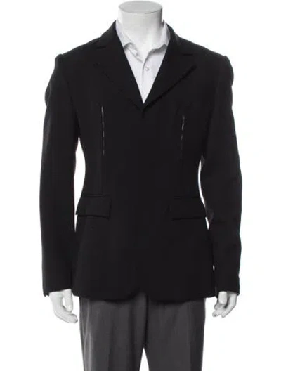 Pre-owned Dion Lee Wool Blazer In Black