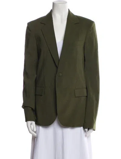 Pre-owned Dion Lee Wool Blazer In Green