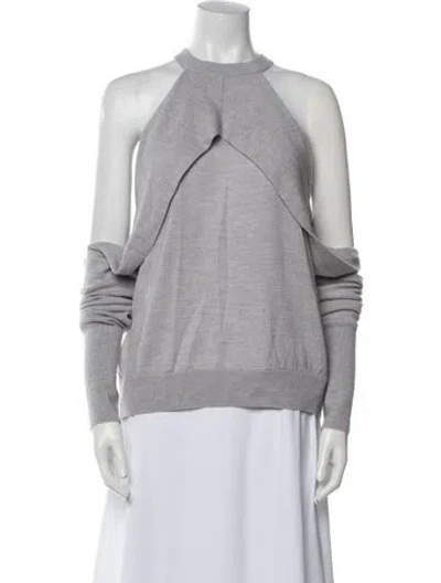 Pre-owned Dion Lee Wool Crew Neck Sweater In Gray