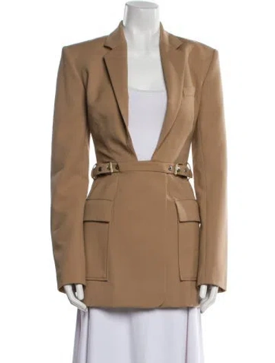 Pre-owned Dion Lee Wool Evening Jacket In Brown