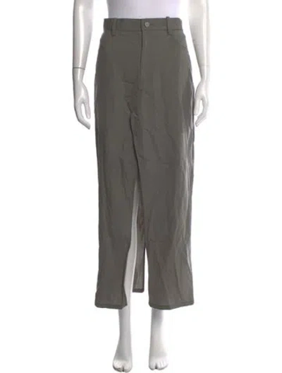 Pre-owned Dion Lee Wool Long Skirt In Grey