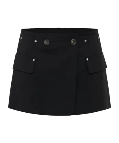 Dion Lee Rivet-detail Low-rise Miniskirt In Black