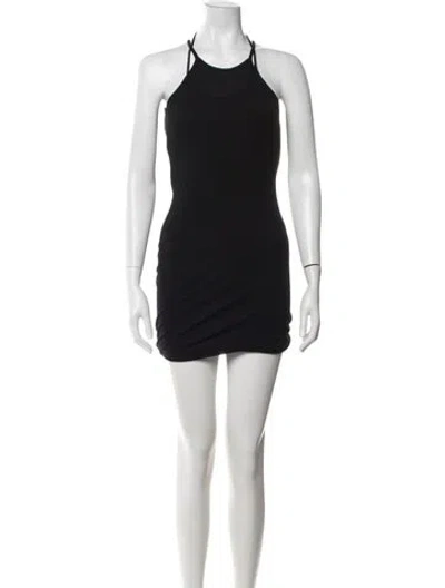 Pre-owned Dion Lee Wool Mini Dress W/ Tags In Black