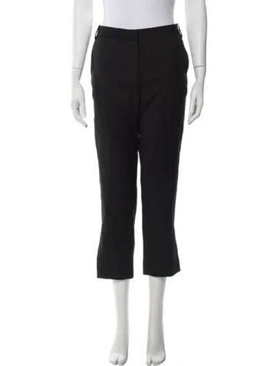 Pre-owned Dion Lee Wool Straight Leg Pants In Black