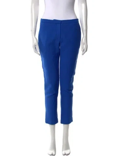 Pre-owned Dion Lee Wool Straight Leg Pants In Blue