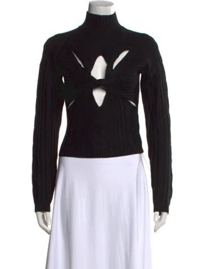 Pre-owned Dion Lee Wool Turtleneck Sweater In Black