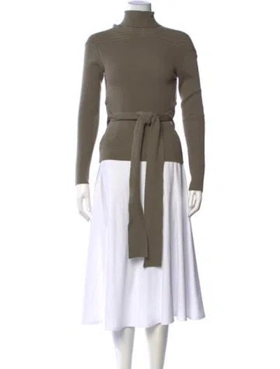 Pre-owned Dion Lee Wool Turtleneck Sweater In Green
