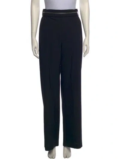 Pre-owned Dion Lee Wool Wide Leg Pants In Black