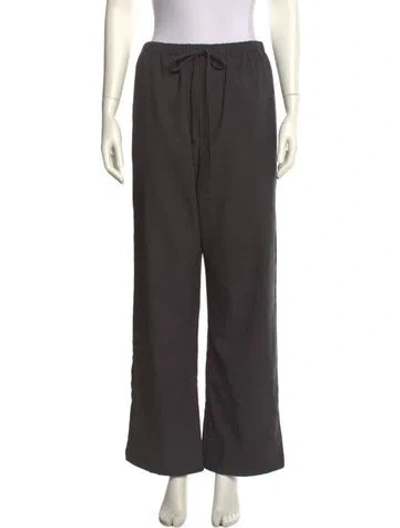 Pre-owned Dion Lee Wool Wide Leg Pants In Gray
