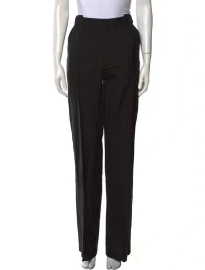 Pre-owned Dion Lee Wool Wide Leg Pants W/ Tags In Black