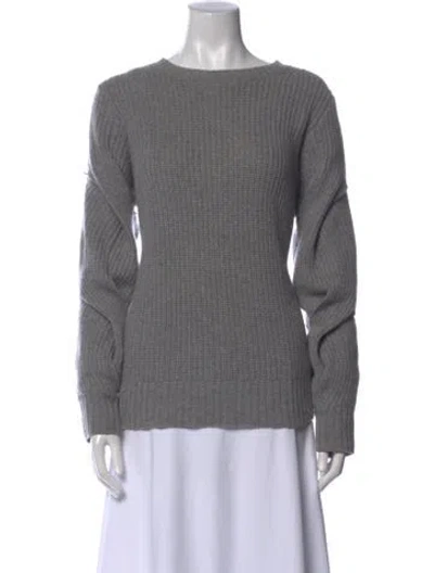 Pre-owned Dion Lee X Carbon38 Cashmere Bateau Neckline Sweater In Gray