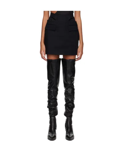 Dion Lee Y-front Buckle Mini Skirt In Black