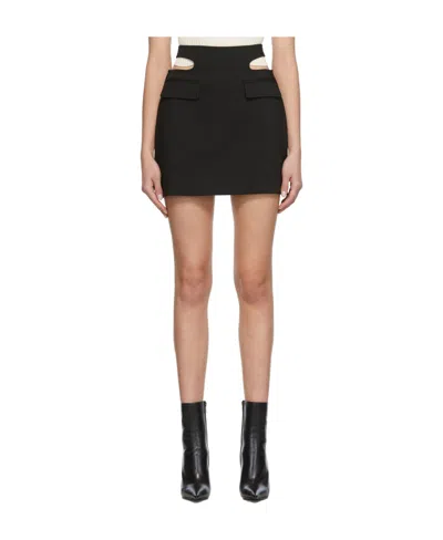Dion Lee Y-front Mini Skirt In Black