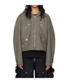 Dion Lee Khaki Zip-up Jacket In Brown