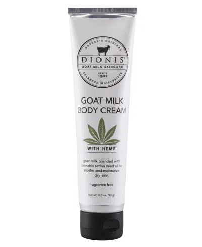 Dionis Goat Milk Body Cream With Hemp, 3.3 Oz. In No Color