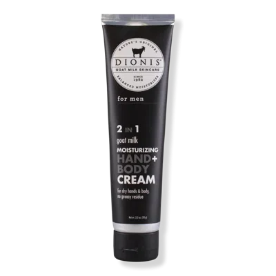 Dionis Men's 2 In 1 Natural Goat Milk Moisturizing Hand + Body Cream