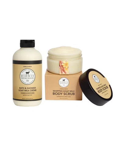 Dionis Vanilla Bean Goat Milk Shower Creme And Body Scrub Set In No Color