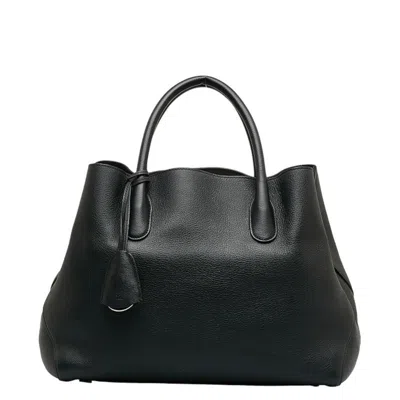 Dior -- Black Leather Tote Bag ()