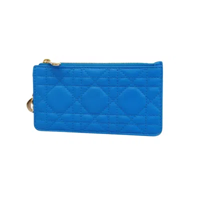 Dior -- Blue Leather Wallet  ()