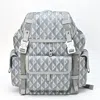 DIOR DIOR -- GREY CANVAS BACKPACK BAG (PRE-OWNED)