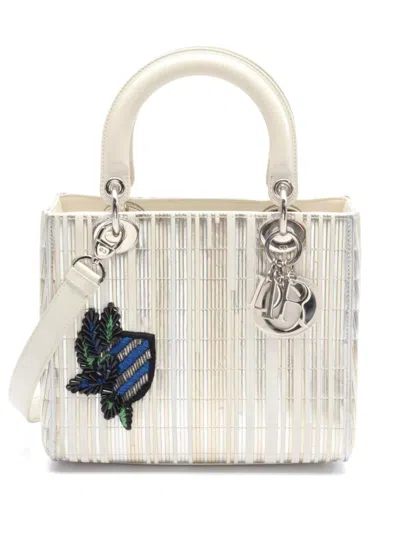 Pre-owned Dior 00's Lady  Tote Bag In White